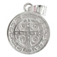 Medalla Doble Vista Diamantada San Benito Plata 925 2.4 Cm