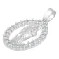 Dije San Judas Liso Borde Zirconias Unisex Plata 925 2.7 Cm