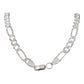 Cadena De Plata 925 Diamantada Hombre Fígaro 65 Cm X 7 Mm