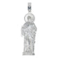 Dije Grande San Judas Liso Artesanal  Plata Ley 925  8.5 Cm
