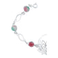 Pulsera Flor De Loto Piedra Natural Cuarzo Mujer Plata 925