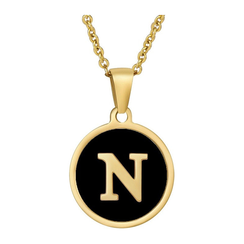 Collar Letras Iniciales Acero Inoxidable Regalo Mujer Amor
