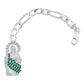 Pulsera Esclava San Judas Zirconias Tejido Figaro 3x1 5 Mm