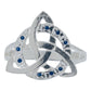 Anillo Diamntado Triqueta Celta Zirconias Plata Ley 925