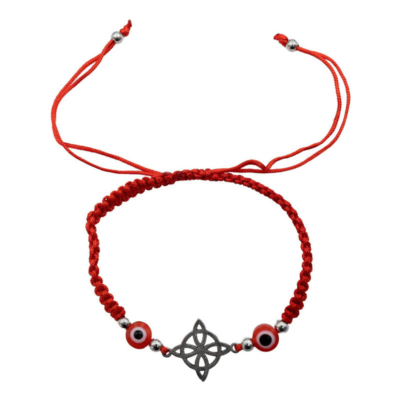 Pack 3 Piezas Pulseras Nudo De Bruja Artesanal Tejido Hilo