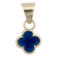 Collar Chico Trebol Esmaltado Flor Corridos Oro 10k + Cadena
