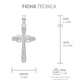 Dije Cruz Lazo Zirconias Hombre Mujer Regalo Plata 925 3.1cm