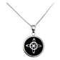 Collar Cadena Barbada Nudo De Bruja Encapsulada Plata 925