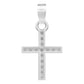 Mini Dije Cruz Pequeña Zirconia Niños Regalo Plata 925 2.2cm
