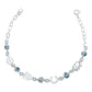Pulsera Ajustable Suerte Ojo Turco Regalo Dama Plata Ley925