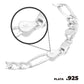 Pulsera Santa Muerte Zirconias Figaro 3x1 Plata 925 6 Mm Negro 6 Cm 21 Cm