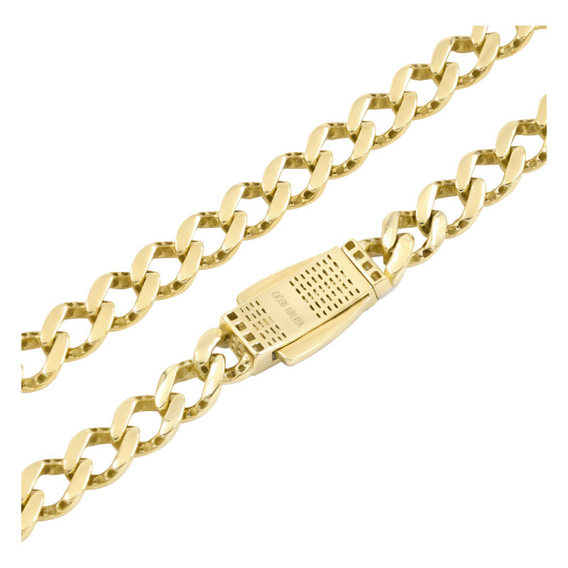 Pulsera Cubana Oro 10k Zirconias Caballero 21 Cm X 6 Mm 7.2g Amarillo 6 Cm 21 Cm