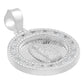Dije Medalla Virgencita Guadalupe Zirconias Plata 925 1.6 Cm Blanco