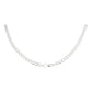 Cadena Cubana Diamantada Barbada Hombre Plata925 60cm X 5mm