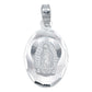 Dije Medalla Chica Diamantada Virgencita Guadalupe Plata 925