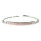 Pulsera Esclava Moderna De Placa Con Zirconias En Plata 925