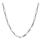 Cadena Corta Eslabón Grande Liso Mujer Plata Italy 925 45 Cm Plateado