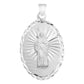 Dije Oval Diamantado Estrella San Judas Plata 925 1.4 Cm
