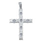 Dije Cruz Grande Zirconias Hombre Regalo Plata 925 6 Cm