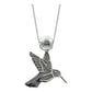 Collar Ajustable Colibri Esmaltado Mujer Regalo Plata 925