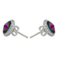 Juego De Cristal Dije Aretes Cadena Mujer Regalo Plata 925