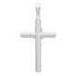 Dije Cruz Tubo Tubular Lisa Cristo Hombre Plata 925 5 Cm Plateado