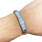 Pulsera Ajustable Unisex De Cuero Con Zirconias En Plata 925
