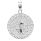 Dije Doble Vista San Benito Zirconias Unisex Plata 925 1.6cm Plateado