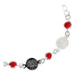 Pulsera Ajustable Con Medallas De San Benito Plata Ley S925