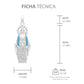 Dije Virgen Milagrosa Chica Zirconias Plata 925 4 Cm Celeste
