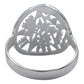 Anillo Tetragramaton Diamantado Hombre Mujer Plata 925
