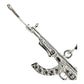 Dije Mediano Rifle Ak 47 Cuerno De Chivo Plata Solida S925