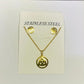 Juego Completo Triqueta Cadena+aretes+dije Chapado Dorado