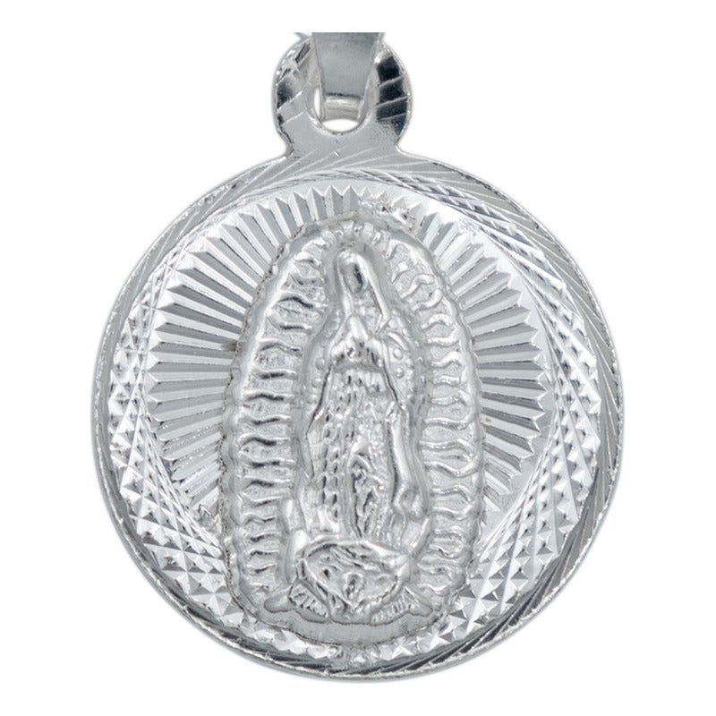 Medalla Doble Vista San Judas Virgencita Plata 925 1.7 Cm