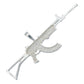Dije Rifle Ak 47 Liso Bélico Mediano Hombre Regalo Plata 925