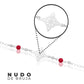 Pulsera Ajustable Mujer Nudo De Bruja Laser Bolas Plata 925 Roja 6 Cm 20 Cm