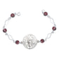 Pulsera Mariposa Flores Piedra Natural Cuarzo Plata 925