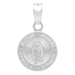 Dije Mini Medalla Bautizo Virgen Guadalupe Plata 925 1.2 Cm Blanco