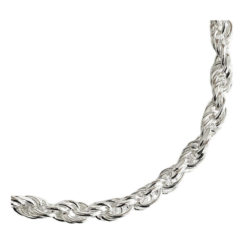 Pulsera Gruesa Torzal Hombre Plata Solida Ley 925 5 Mm
