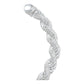 Pulsera Torzal Zirconias Hiphop Hombre Plata 925 8 Mm