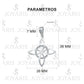 Collar Nudo De Bruja Celta Plano Zirconias Plata Ley S925