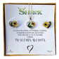 Shrek Aretes Collar Girasol Promesa Regalo Amor Plata S925