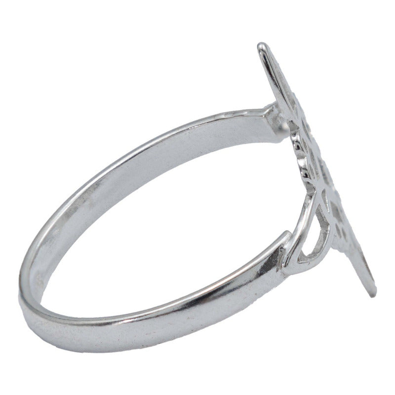 Anillo Liso Nudo De Bruja Laser Hombre Mujer Plata 925