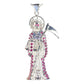 Dije Medalla Gigante Santa Muerte Con Zirconias En Plata 925