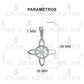 Collar Nudo De Bruja Celta Plano Zirconias Plata Ley S925