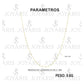 Cadena De Oro Italiano 10k Granito De Cafe 45 Cm X 1 Mm