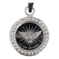 Dije Medalla Espíritu Santo Zirconias Plata Pura Ley .999