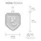 Dije Escudo San Miguel Protección Zirconias Plata Ley 925