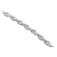 Gargantilla Cadena Tejido Torzal Plata Ley 925 40cm X 2.5 Mm