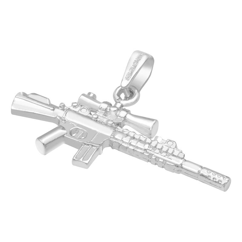 Joyaris Dije Arma Larga Mira Plata 925 Hombre 40mm Plateado